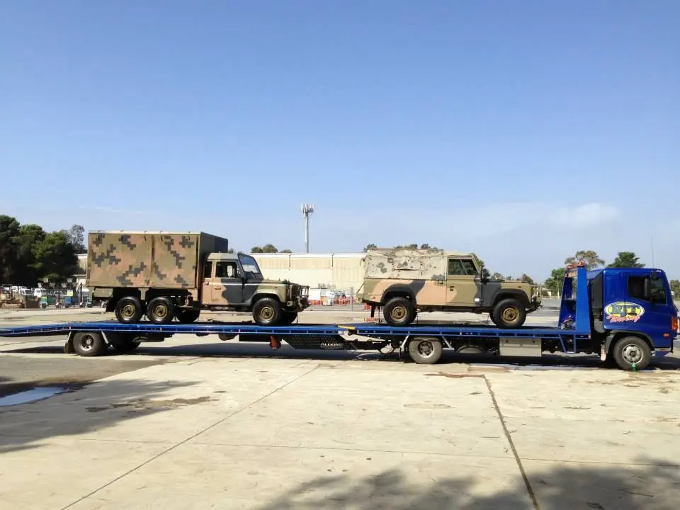 Army vehicle on the tray